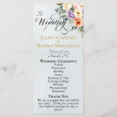 Spring Floral - Pearl White Wedding Programmakaart (Voorkant)