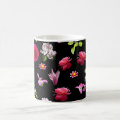 Spring Floral Photo Print Black 11 oz. mok (Center)