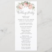 Spring Floral Programmakaart (Achterkant)