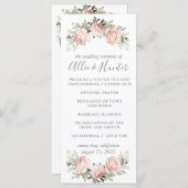 Spring Floral Programmakaart (Voorkant / Achterkant)