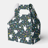 Spring Floral Rabbits Favor Box Bedankdoosjes (Voorkant Zijde)