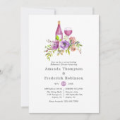 Spring Floral repetial Dinner Wine Tasting Kaart (Voorkant)