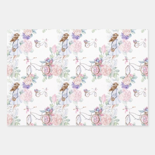 Spring Floral | Roze telefooncel Inpakpapier Vel (Voorkant)