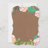 Spring Floral Rustic Kraft Easter Brunch Kaart (Achterkant)