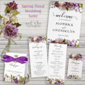 Spring Floral Rustic Wedding Programma