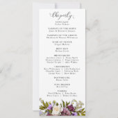 Spring Floral Rustic Wedding Programma (Achterkant)