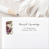 Spring Floral Rustic Wedding Retour Adres Label (Insitu)