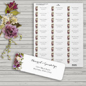 Spring Floral Rustic Wedding Retour Adres Label