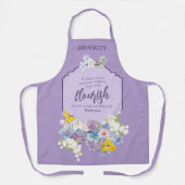 Spring Floral Scripture Elegant gepersonaliseerd Schort (Voorkant)
