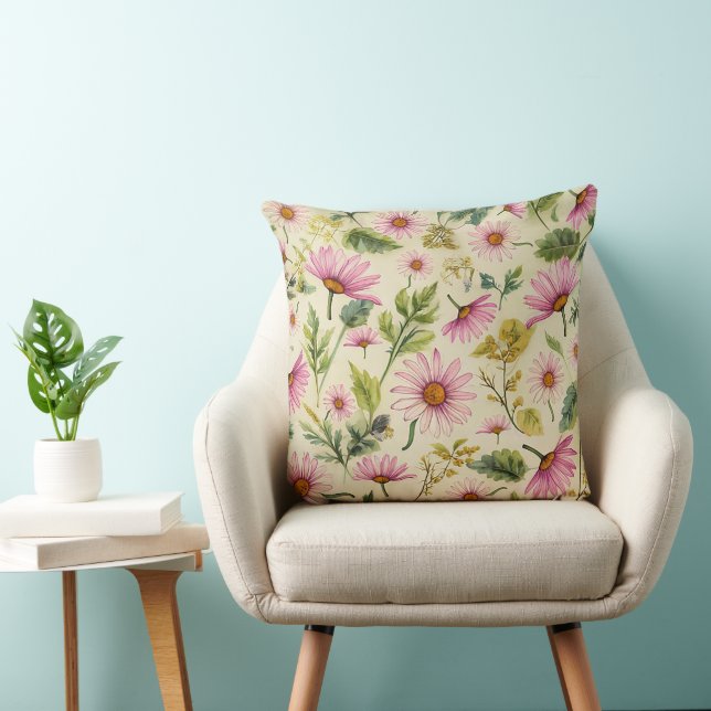 Spring Floral Sierkussen Botanical Home Decor (Stoel)