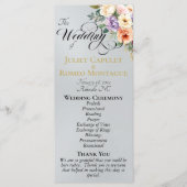 Spring Floral - Silver Wedding Programmakaart (Voorkant)