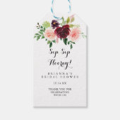 Spring Floral Sip Hooray Vrijgezellenfeest Cadeaulabel (Voorkant)