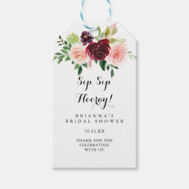 Spring Floral Sip Hooray Vrijgezellenfeest Cadeaulabel