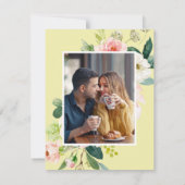 Spring Floral sparen de Datum met Uw Foto Save The Date (Achterkant)