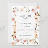 Spring Floral sparen de Uitnodiging van de Datum (Voorkant)