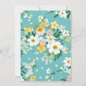 Spring Floral Squiggle Lijst Paasbrunch Kaart (Achterkant)