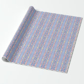 Spring Floral Stripe Cadeaupapier (Uitgerold)