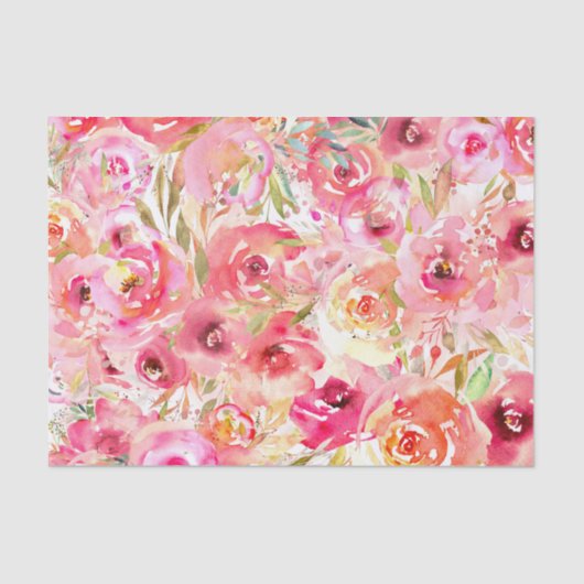 Spring Floral Tissue Paper - Verse Bloesems Tissuepapier (Voorkant)