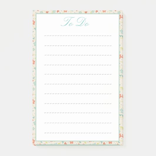 Spring Floral to Do List Post-it® Notes (Voorkant)
