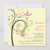 Spring Floral Tree Bridal Shower Kaart (Voorkant)