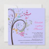 Spring Floral Tree Bridal Shower Kaart (Voorkant)