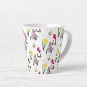 Spring Floral Tulip Daffodils Lilacs Latte Mok (Rechterhoek)