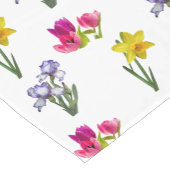 Spring Floral Tulips Daffodils Irissen Korte Tafelloper (Hoek)
