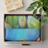 Spring Floral Tulips Tissue Paper Tissuepapier (Geschenk)