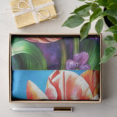 Spring Floral Tulips Tissue Paper Tissuepapier (Geschenk)