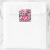 Spring Floral Vierkante Sticker (Tas)