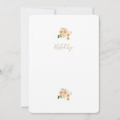 Spring Floral Vrijgezellenfeest Brunch Kaart (Achterkant)