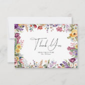 Spring Floral Vrijgezellenfeest Dank u kaart (Voorkant)
