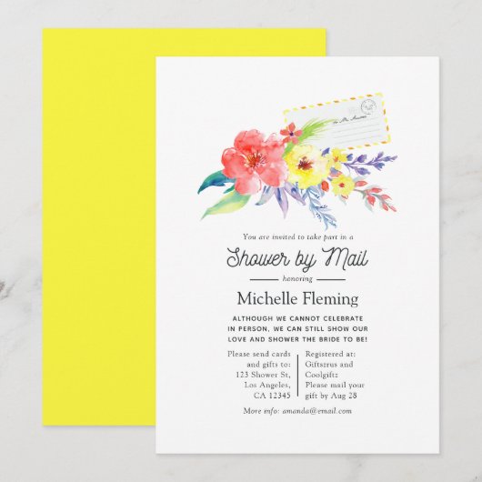 Spring Floral Vrijgezellenfeest per post Kaart (Voorkant / Achterkant)