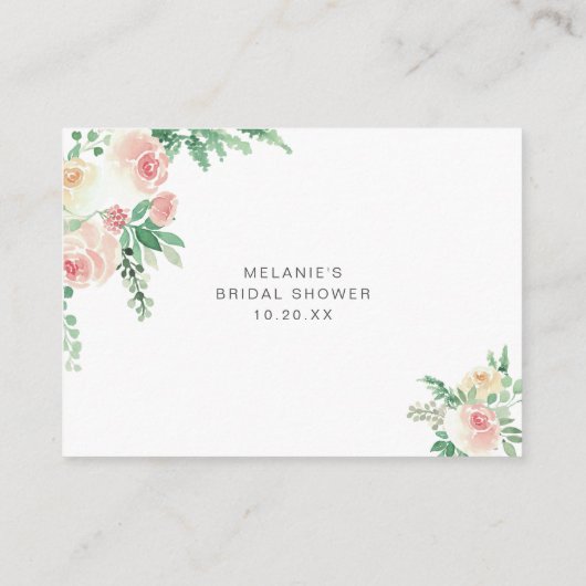 Spring Floral Vrijgezellenfeest Recept Aanvraag Informatiekaartje (Achterkant)