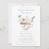 Spring Floral Vrijgezellenfeest Tea Party Kaart (Voorkant)