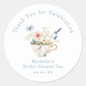 Spring Floral Vrijgezellenfeest Tea Party Ronde Sticker