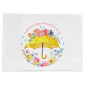 Spring Floral Waterverf Baby shower Gift Bag – AP Groot Cadeauzakje (Achterkant)