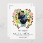 Spring Floral Waterverf met aangepaste foto Briefkaart (Voorkant / Achterkant)