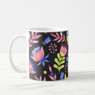 Spring Floral: Waterverf naadloos patroon Koffiemok