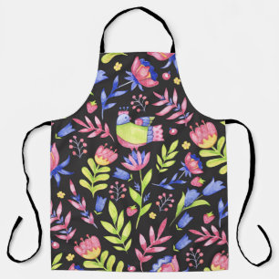 Spring Floral: Waterverf naadloos patroon Schort
