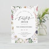 Spring Floral Waterverf Paasmakerij Kaart (Staand voorkant)