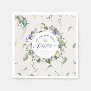 Spring Floral Waterverf Pasen Napkins Servet