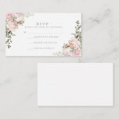 Spring Floral Waterverf RSVP Informatiekaartje (Voorkant / Achterkant)