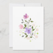 Spring Floral Waterverf Sip & See Kaart (Achterkant)