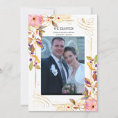 Spring Floral We Eloped bruiloft aankondiging (Voorkant)