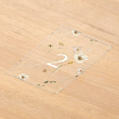 Spring Floral Wedding Acryl Boog Tafel Nummer Acryl Uitnodigingen (Laagn)
