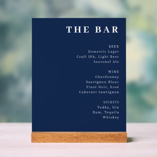 Spring Floral Wedding Acryl Bord (Neutraal)