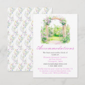 Spring Floral Wedding Arch Accommodaties Informatiekaartje (Voorkant / Achterkant)