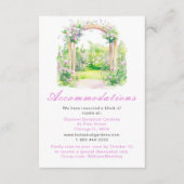 Spring Floral Wedding Arch Accommodaties Informatiekaartje (Voorkant)