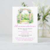 Spring Floral Wedding Arch Accommodaties Informatiekaartje (Staand voorkant)